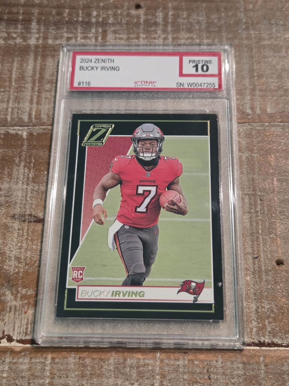 PRISTINE 10 2024 Zenith Bucky Irving Rookie Card Tampa Bay Buccaneers